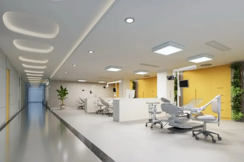 Modern medical practice interior